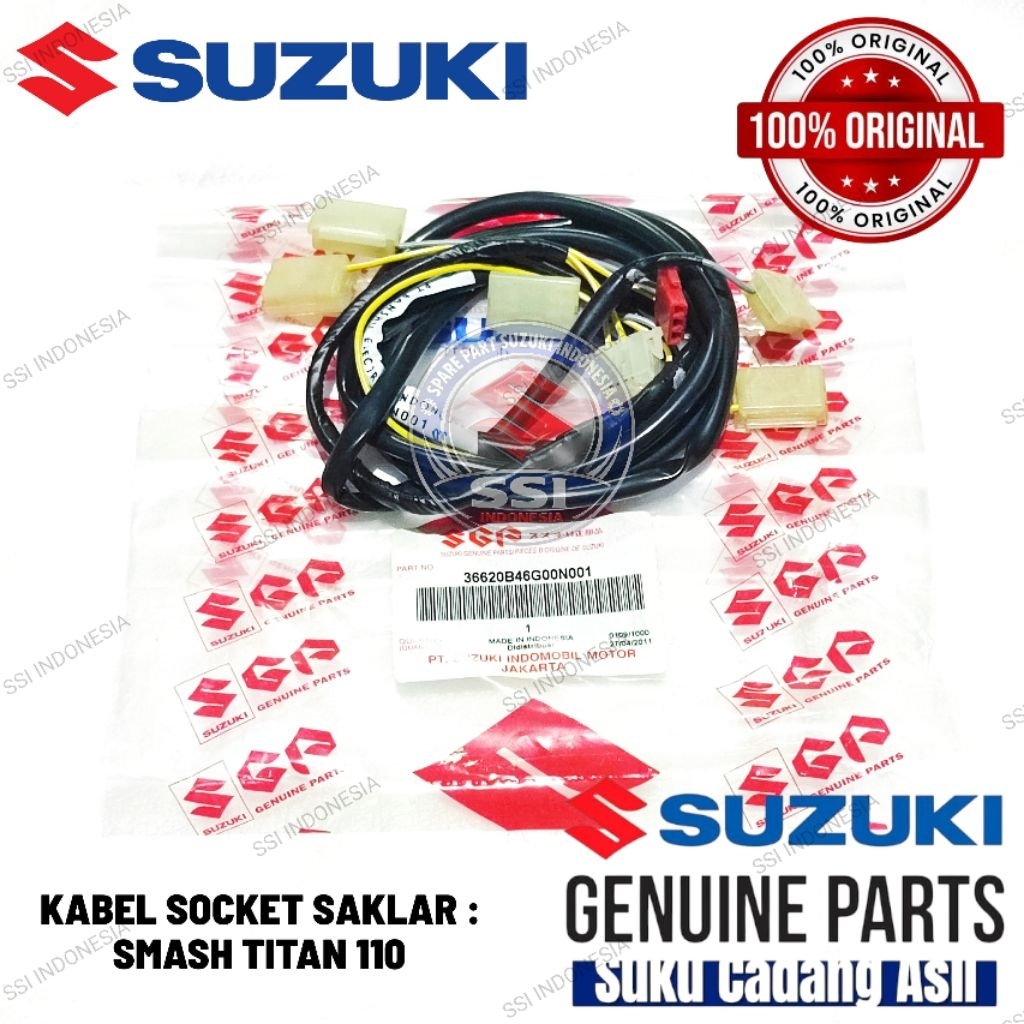 KABEL SOCKET SOKET SAKLAR SMASH TITAN 110 ORIGINAL NEW SUZUKI 100% 36620B46G00N001