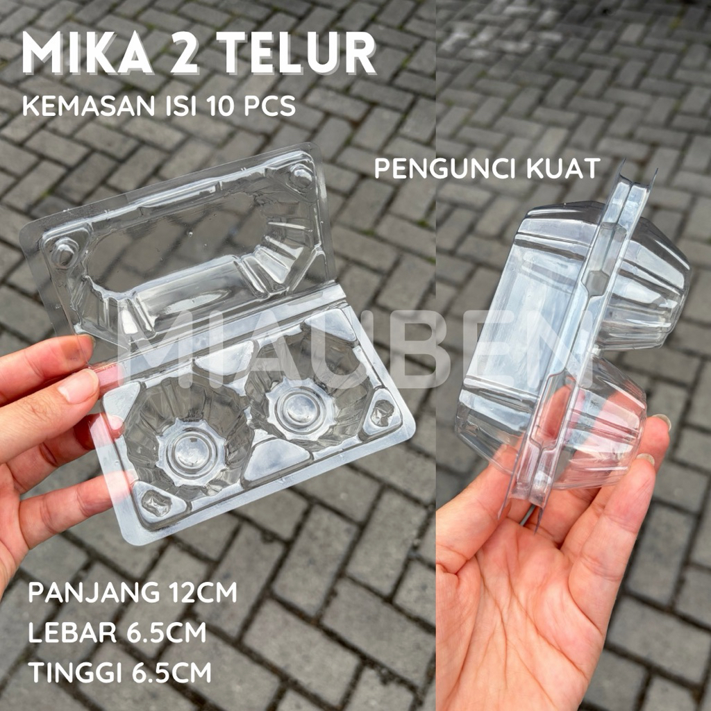 (10pcs) Mika telur kancing 2 mika telur isi 2 mika telur sekat 2