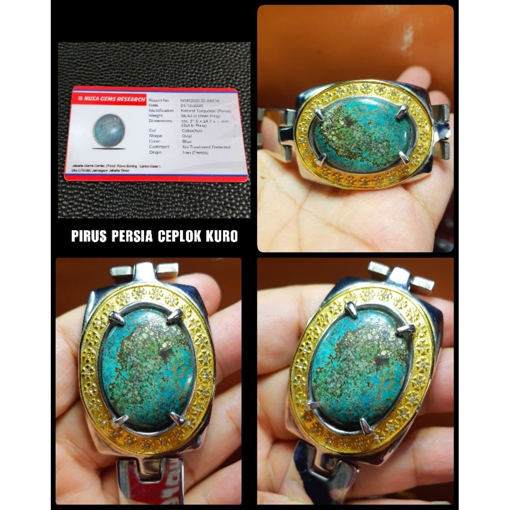 gelang batu pirus persia multi colour jumbo ya