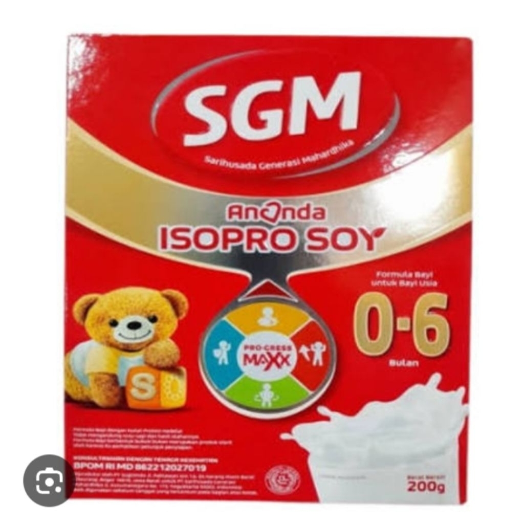 Susu Formula SGM Ananda Isopro Soya 0-6 Bulan 200gr - Aman untuk Alergi Susu Sapi
