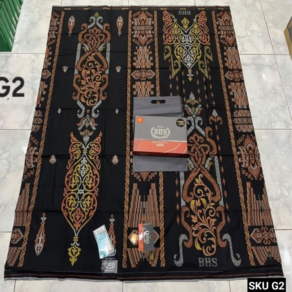 Sarung BHS original full sutra  sarung pria dewasa BHS infinity gread silver