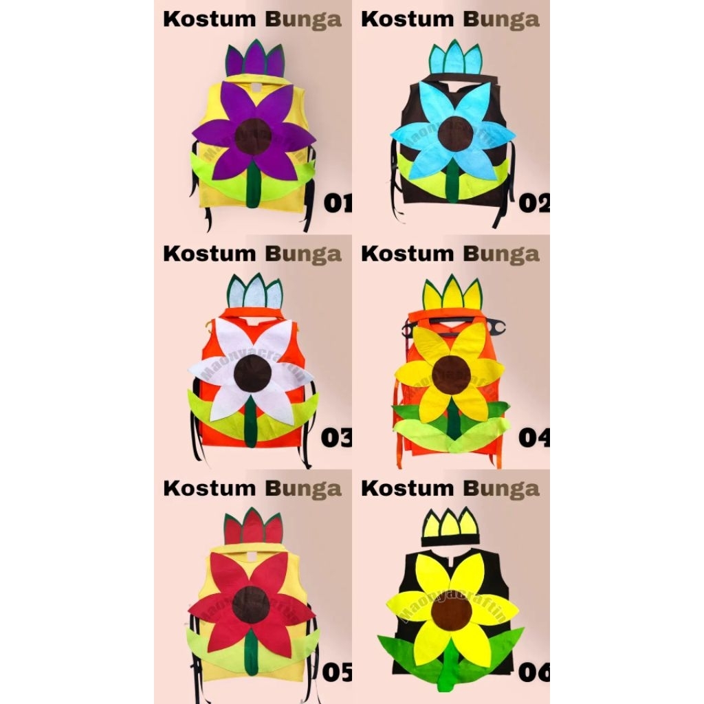 kostum bunga matahari/kostum karnaval/kostum pawai/kostum Agustusan