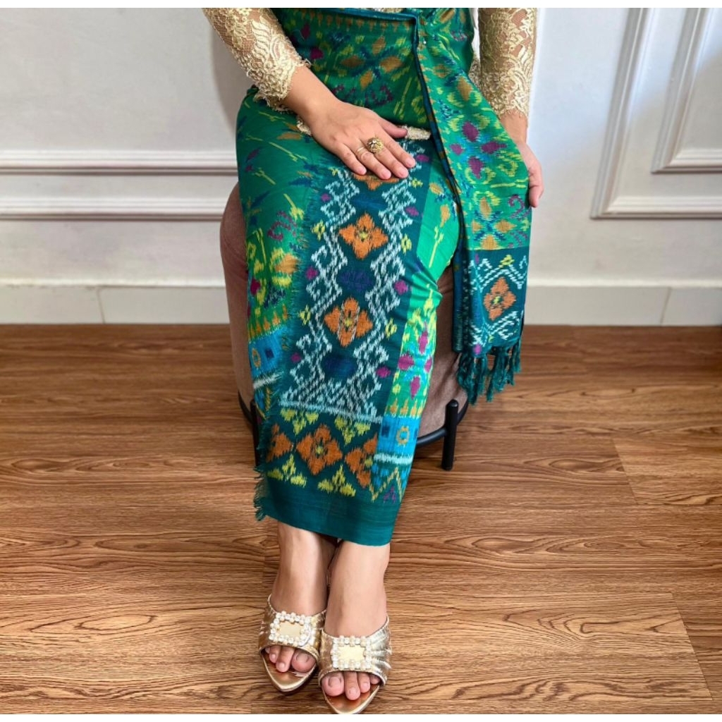 kain tenun endek tenun original lasem plus selendang // kamen endek tenun bali ori