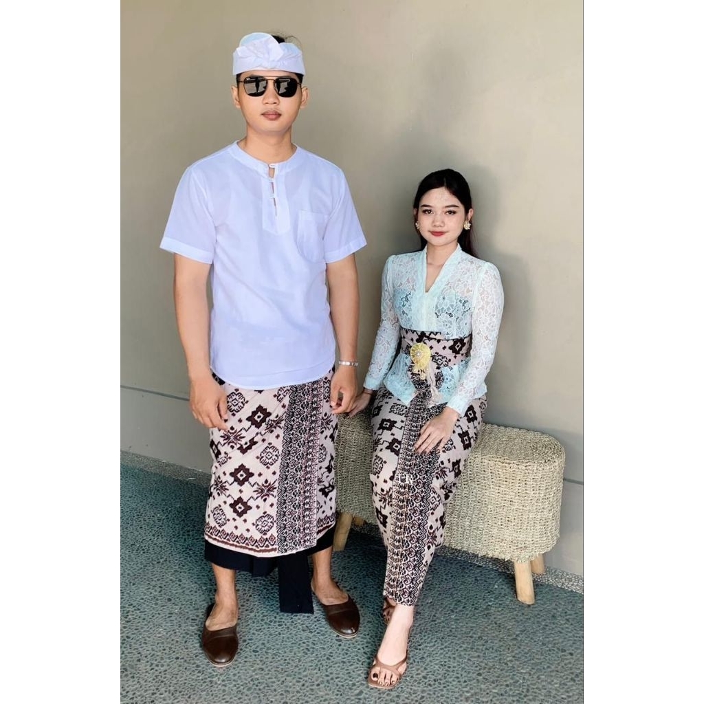SET COUPLE KAMEN SAPUT BATIK KLASIK BALI | SAPUT BATIK PREMIUM | PAKAIAN ADAT BALI