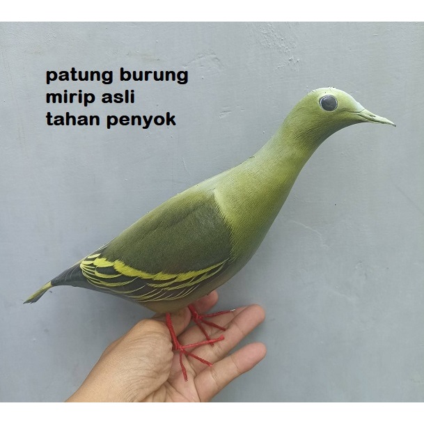 PATUNG BURUNG WALIK JONTROT MANUK WALIK HIJAU DEKORASI TAMAN BURUNG PUNAI MIRIP ASLI TAHAN PENYOK