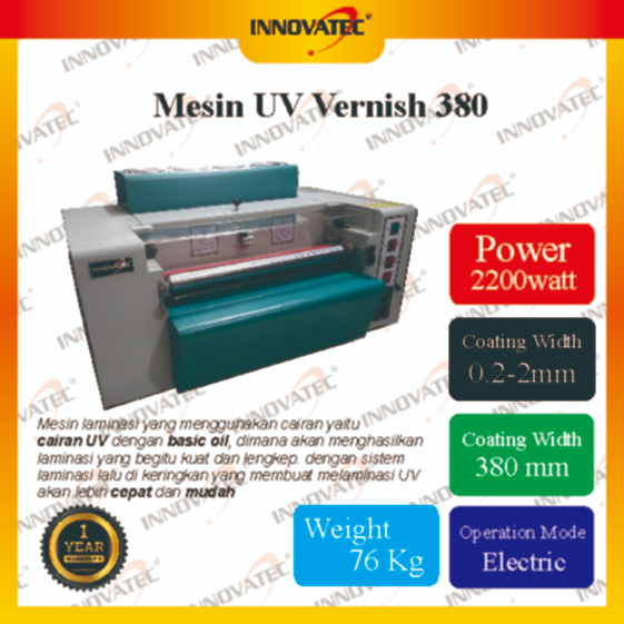 Mesin Laminasi UV Vernish 380