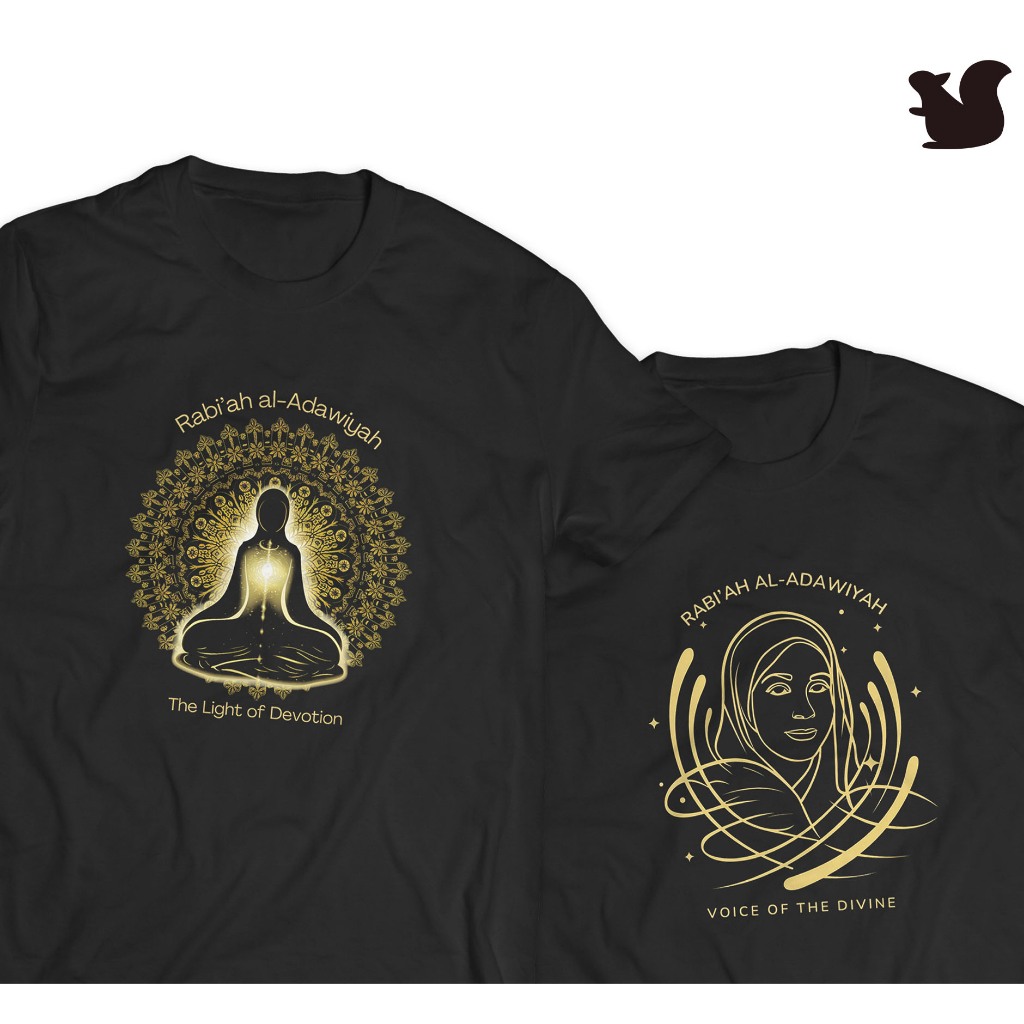 Kaos RABI'AH AL-ADAWIYAH | Tshirt Distro Kata Kata Tulisan Gambar Rabi'ah al-Adawiyah Sufi Tasawuf D