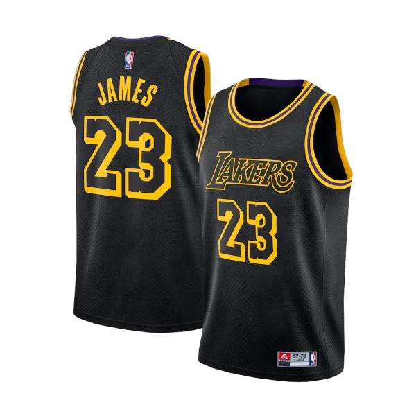JERSEY BASKET JAMES #23 LAKERS HITAM