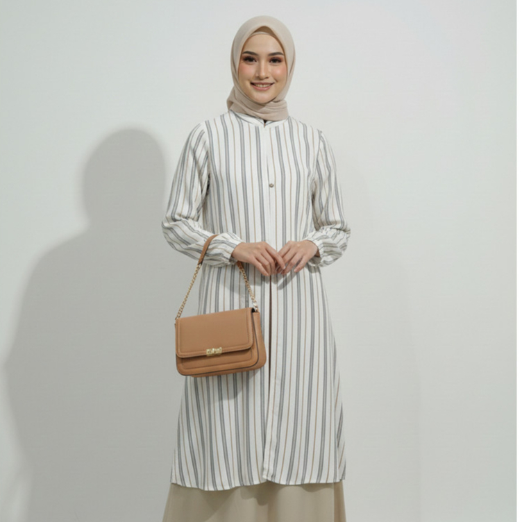 RILLEY - Tunik Syamila | Tunik Wanita Bahan Adem Rayon Slub