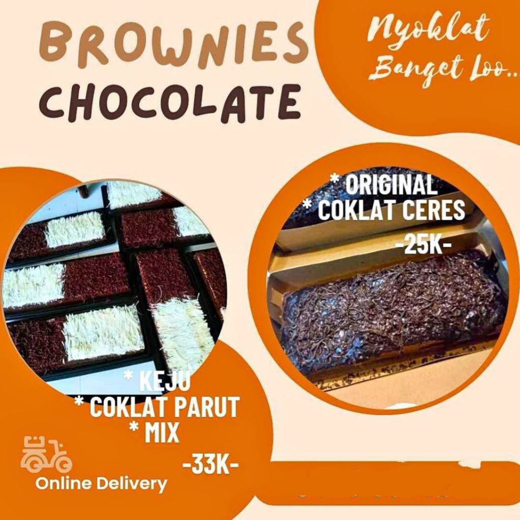 Brownies enak nyoklat banget , bahan pilihan renyah dan tidak keras