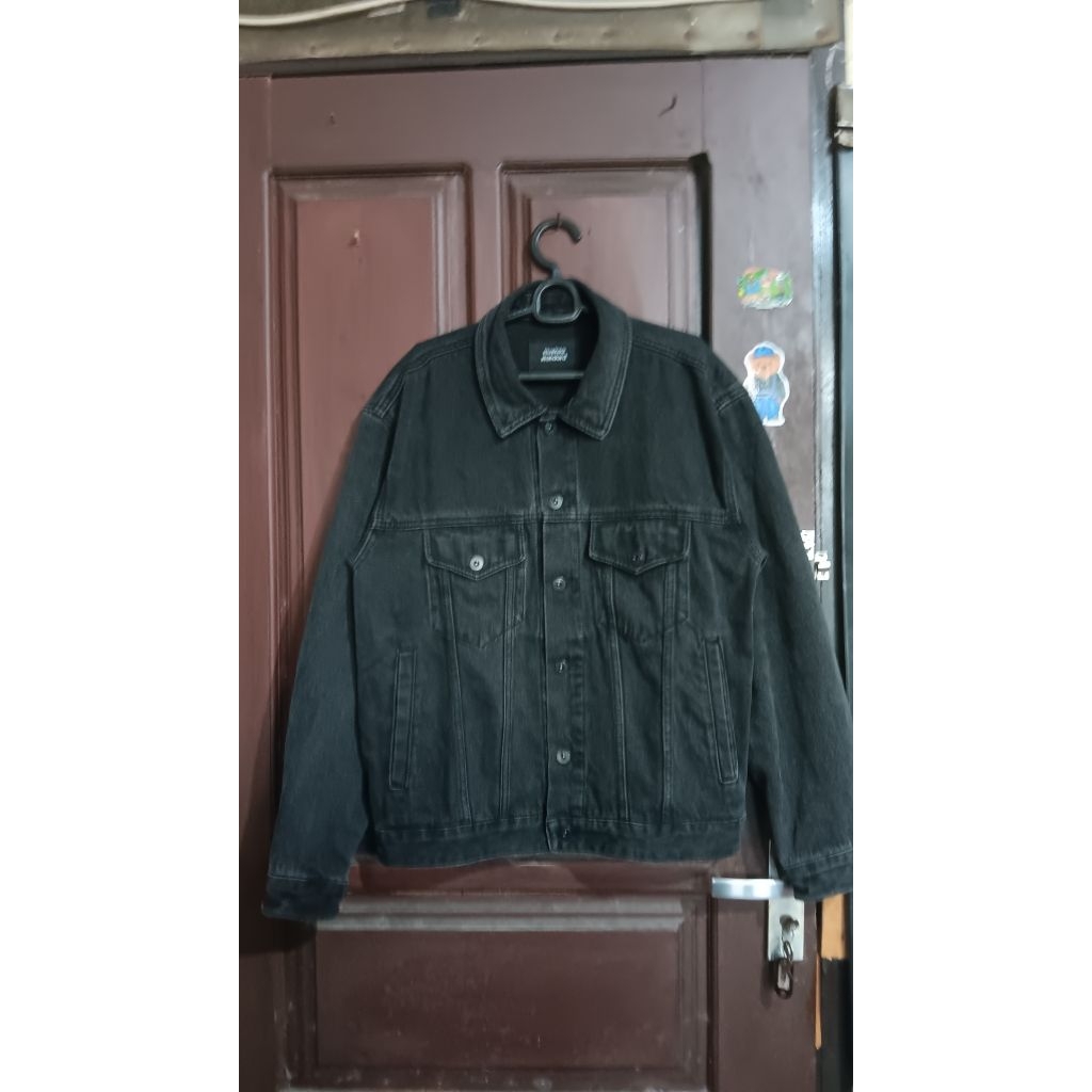 Musinsa Standard Relaxed Denim Trucker Jacket washed Black