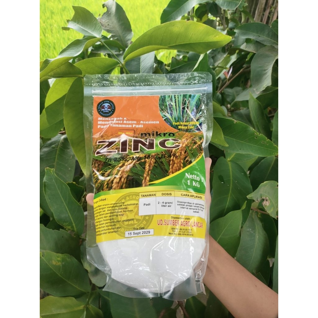 Pupuk Mikro Zinc (Zn) – Unsur Mikro untuk Tanaman & Sawah (1 kg)