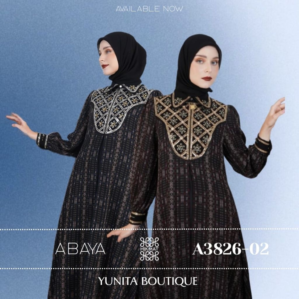 Abaya Ori Hikmat Fashion A3826-02 gamis muslim elegant