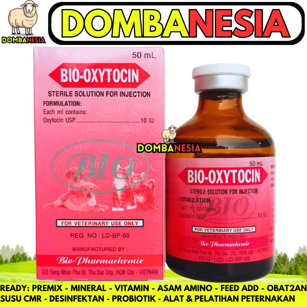 BIO OXYTOCIN 50ML - Pelancar Kelahiran Hewan & Produksi Susu Ternak Sapi Kambing - Like Intracin
