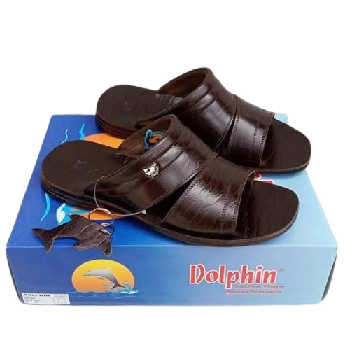 DOLPHIN || Sandal Slide DOLPHIN Kulit Asli Sandal Kulit Pria DOLPHIN D"25