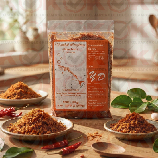 abon ikan sambal lingkung khas Belitung asli Belitung abon yd kecil