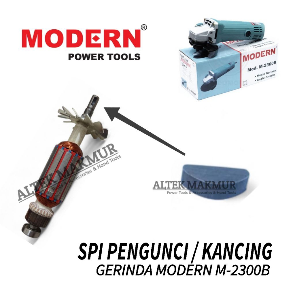 SPAREPART SPI PENGUNCI KANCING GEAR MESIN GERINDA MODERN M-2300B / PENGGANJAL SEPI BULAN KANCINGAN G