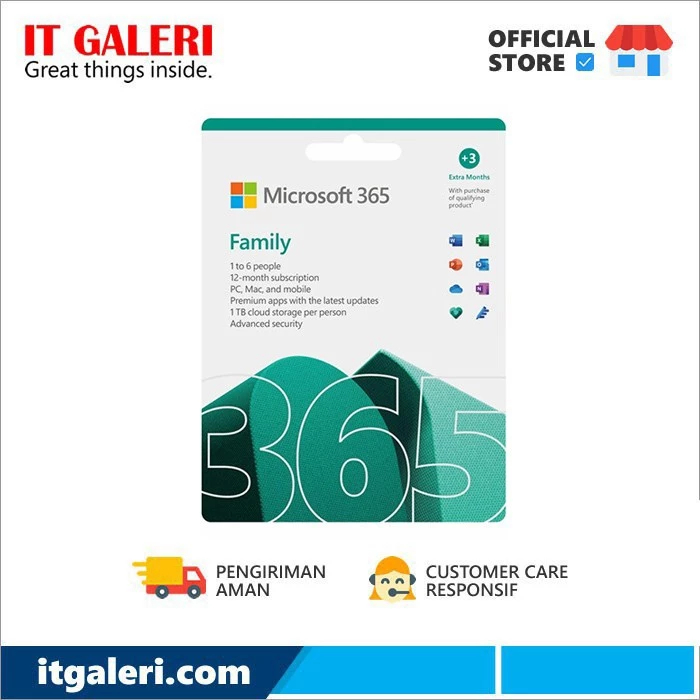 POSA Card Microsoft Office 365 Family 2021