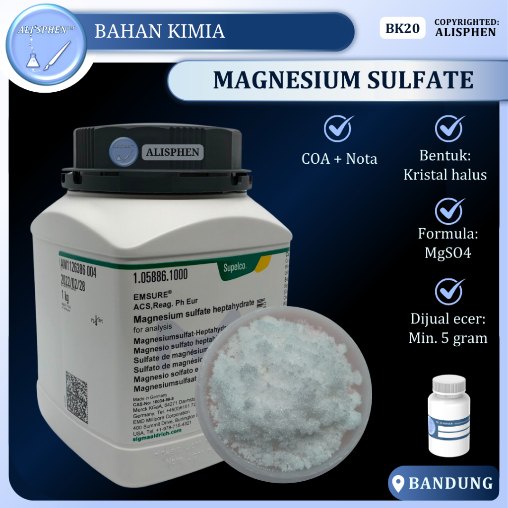[BK20] Magnesium Sulfate / Magnesium Sulfat / MgSO4 | Merck | EMSURE ACS, ISO, Reag, Ph Eur
