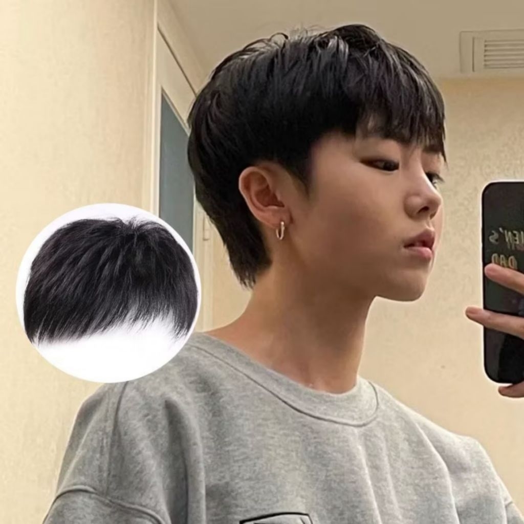 Rambut Palsu Pria Botak Penutup Botak Depan Wig Pria  Botak