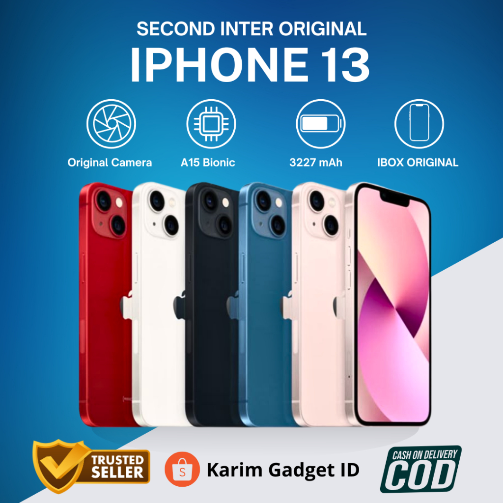 IPHONE 13 128 GB I 256 GB I 512 GB SECOND INTER ORIGINAL