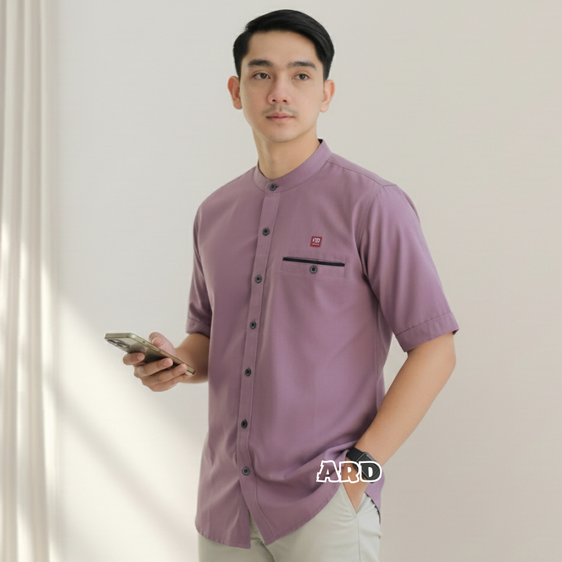 Baju Koko Pria Dewasa Warna Lavender | Baju Koko Kurta Model Terbaru