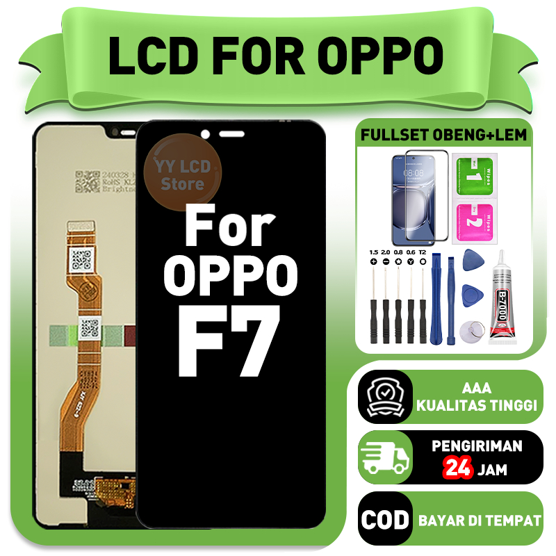 LCD FOR OPPO F7 Fullset Touchscreen hp layar Replacement LCD Kompatibel Untuk Glass Touch Screen Dig
