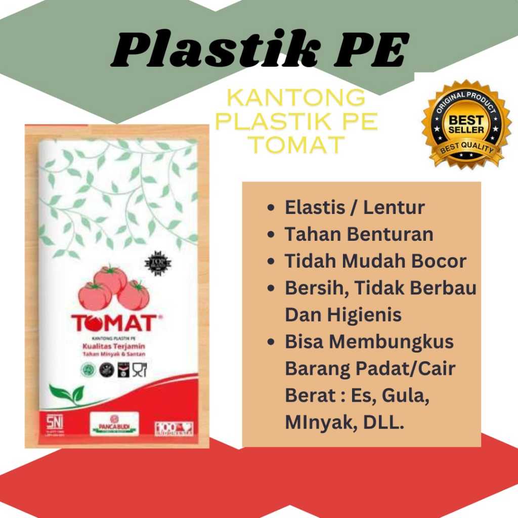 Kantong Plastik PE Tomat Jumbo Tebal 80 Micron UK 50x75/60x100, Kantong Plastik Sayur, Kantong Plast