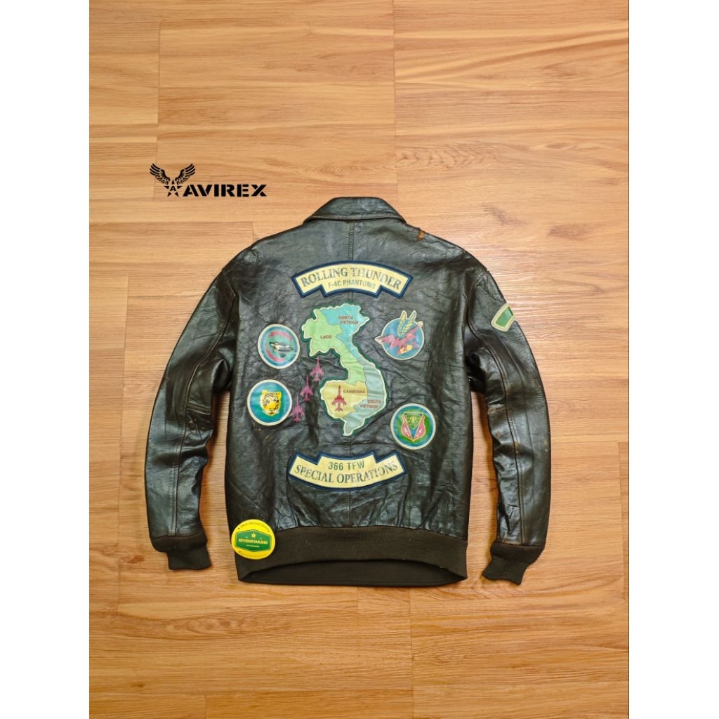 vintage avirex leather type A-2 bomber jacket