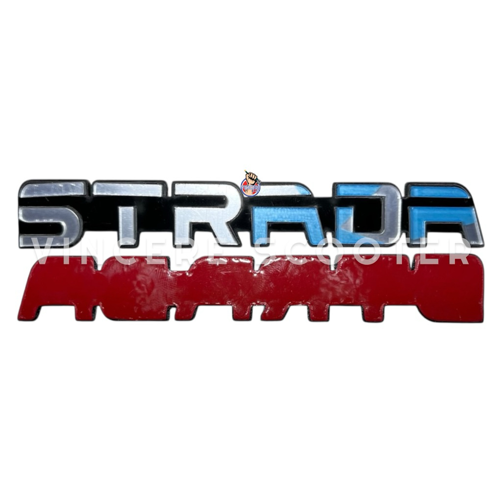 Emblem Tepong Samping Strada Akrilik Resin Vespa PS Strada Sera