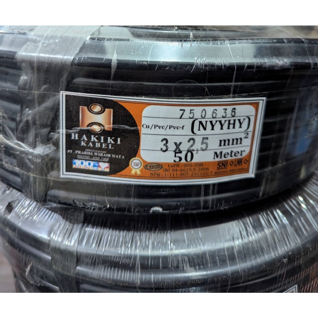 HAKIKI Kabel NYYHY 3x2.5 Per Meter/ecer