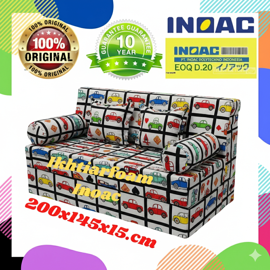 Sofa Bed INOAC SofaBed Ukuran 200X145X15 cm inoac D20 Garansi Anti Kempes 10 Tahun