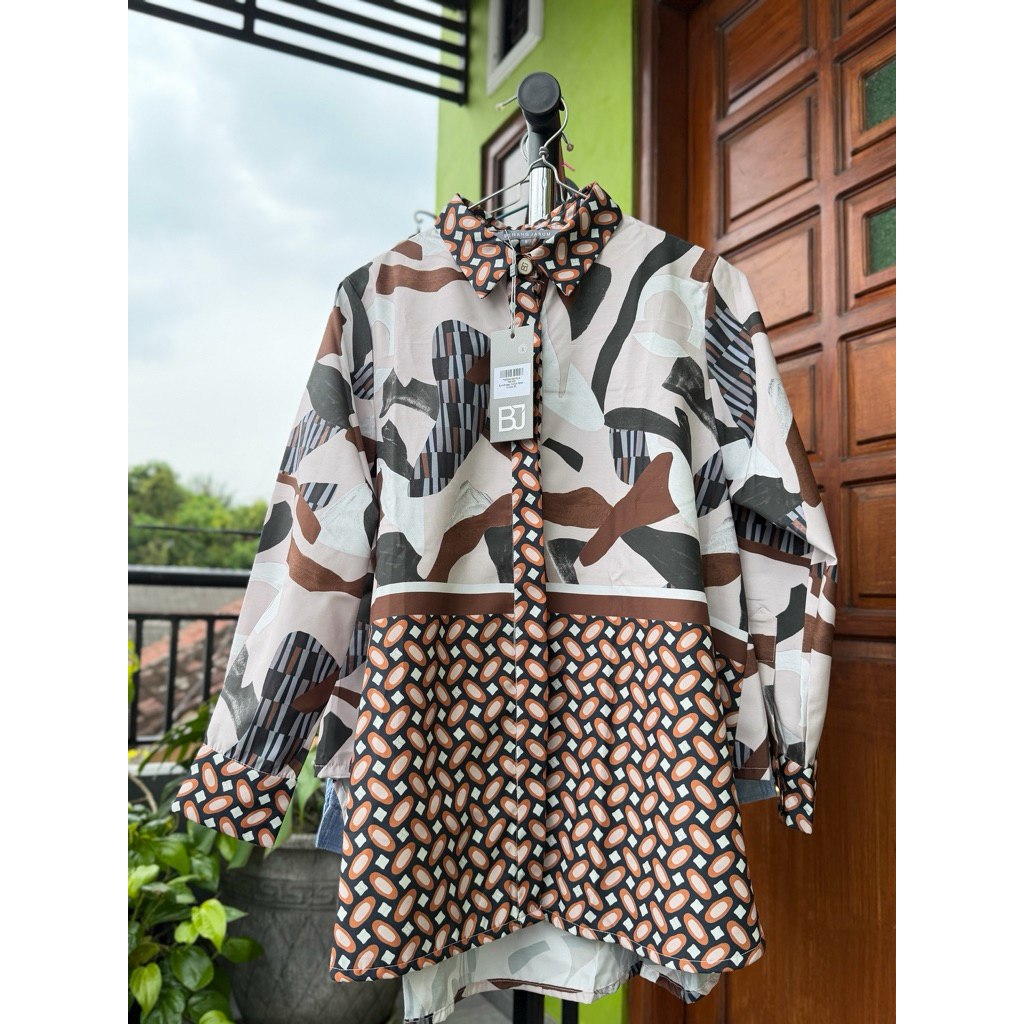 NEW BENANG JARUM SUNKISSED COTTON SHIRT MOCCA XS - S RARE ITEM BEST SELLER