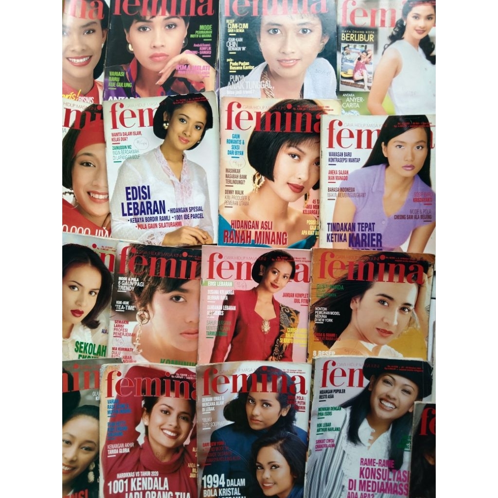 Majalah Jadul FEMINA EDISI 90-AN Majalah FEMINA TAHUN 1990, 1991, 1992, 1993, 1994, 1995, 1996, 1997