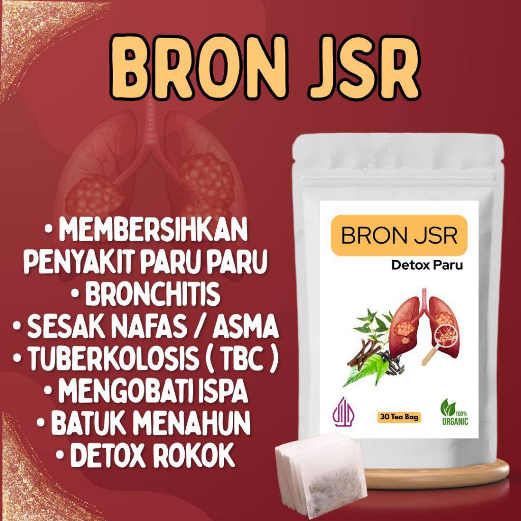 BRON JSR OBAT TEH CELUP HERBAL UNTUK PARU PARU | BRONCHITIS | PNEUMONIA | SESAK NAFAS | ASMA | TBC |