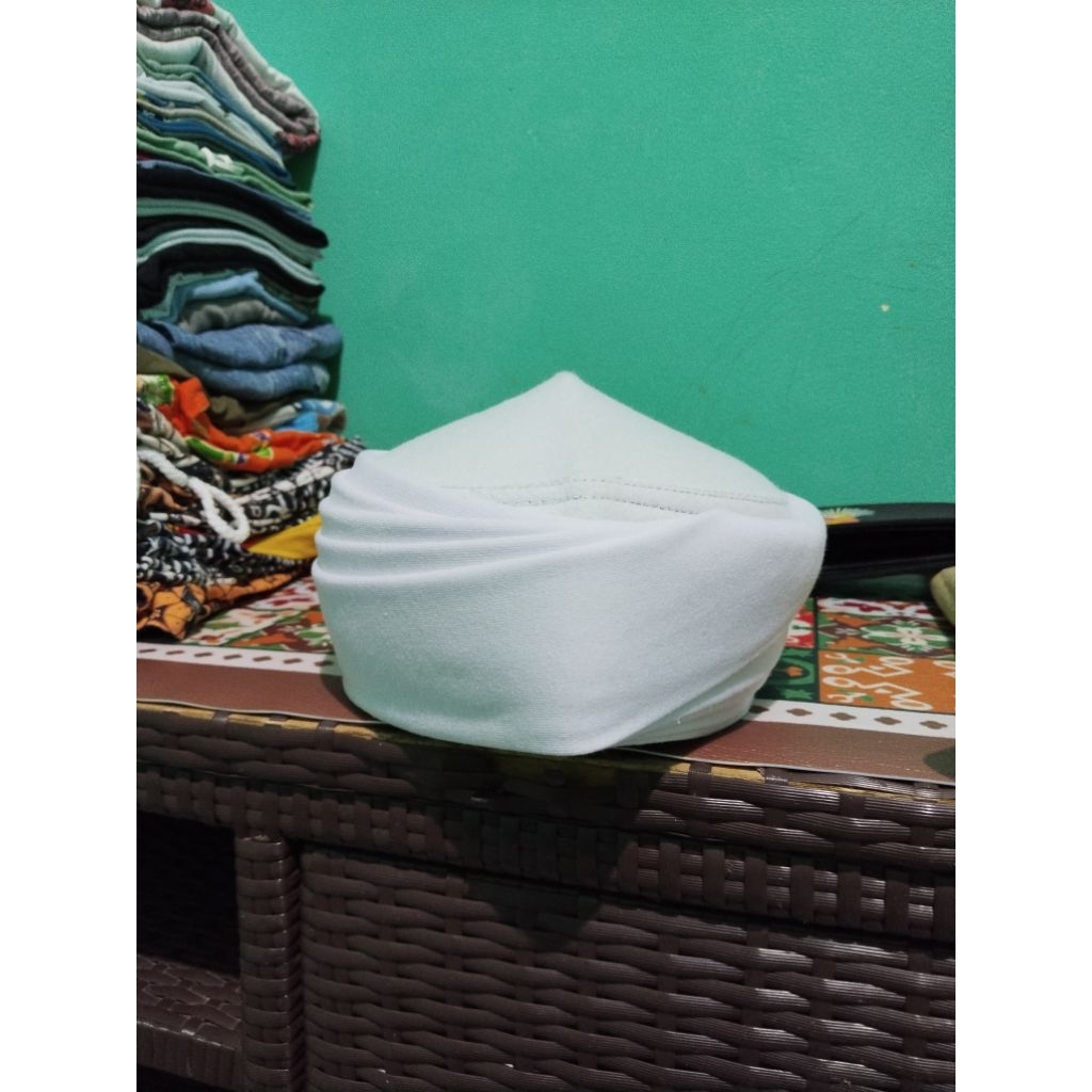 Peci Imamah Permanen 5 Lipat Tanpa Buntut