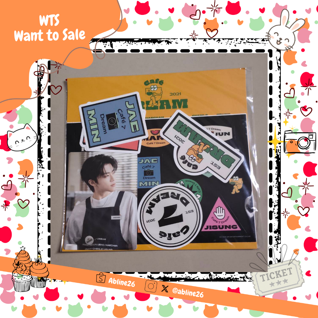 PC Official Jaemin Cafe Stiker NEW