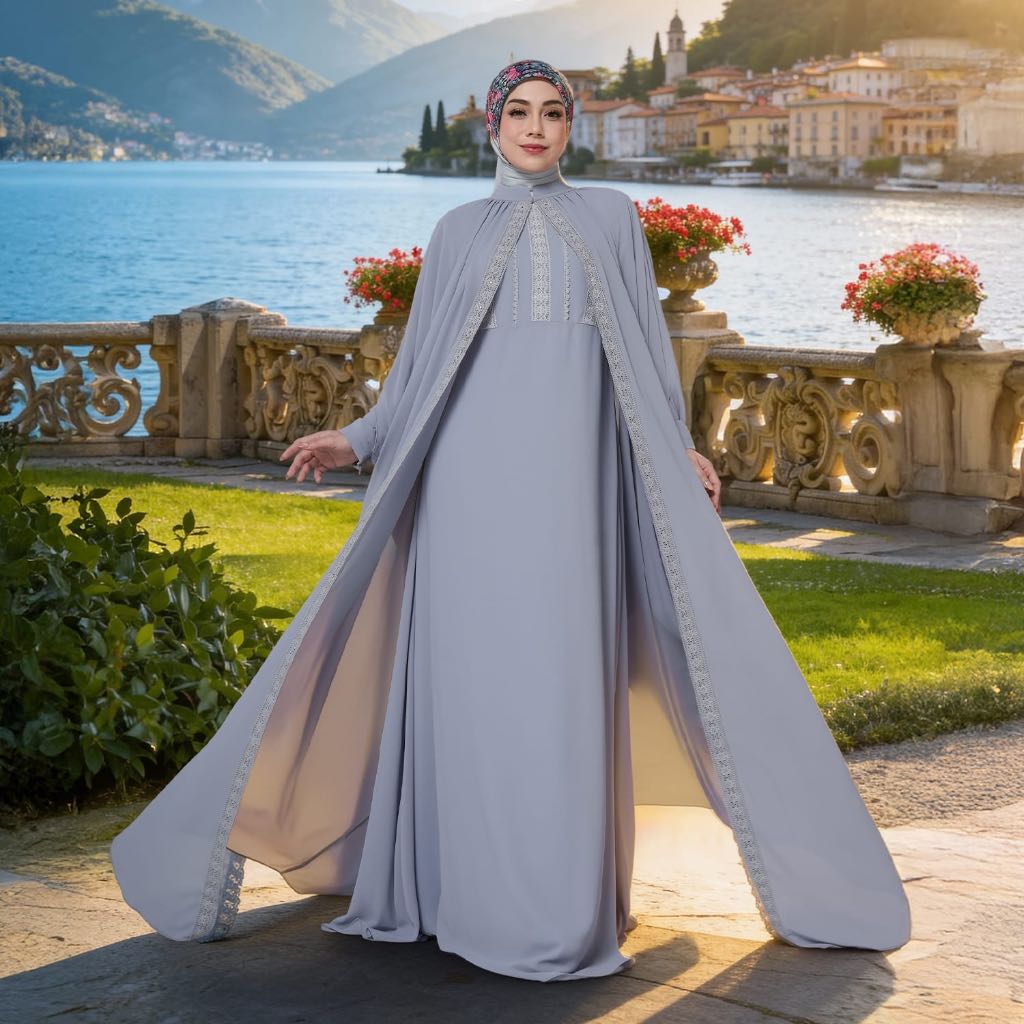 MANDJHA DRESS Kaftan Lucinia By IVAN GUNAWAN - Busana Muslim Gamis Kaftan