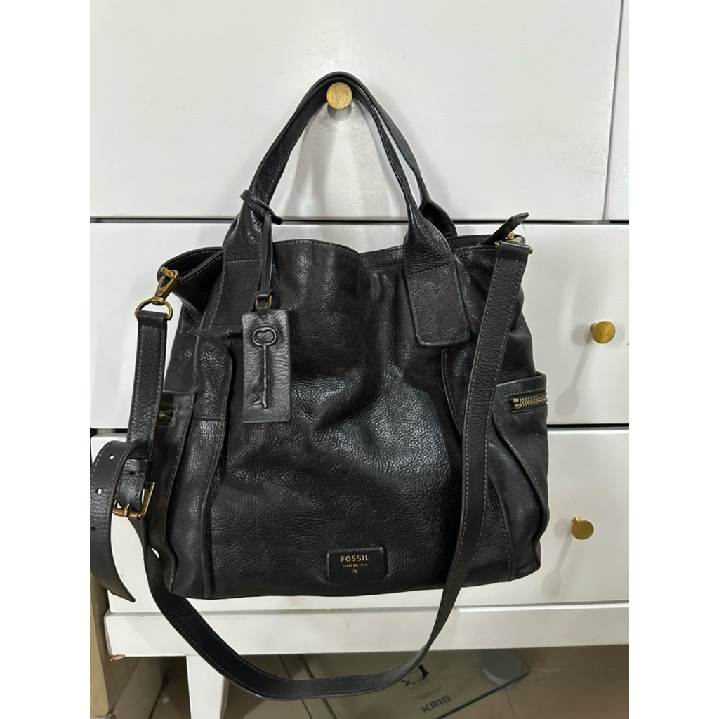 Preloved tas fossil* Emerson black original