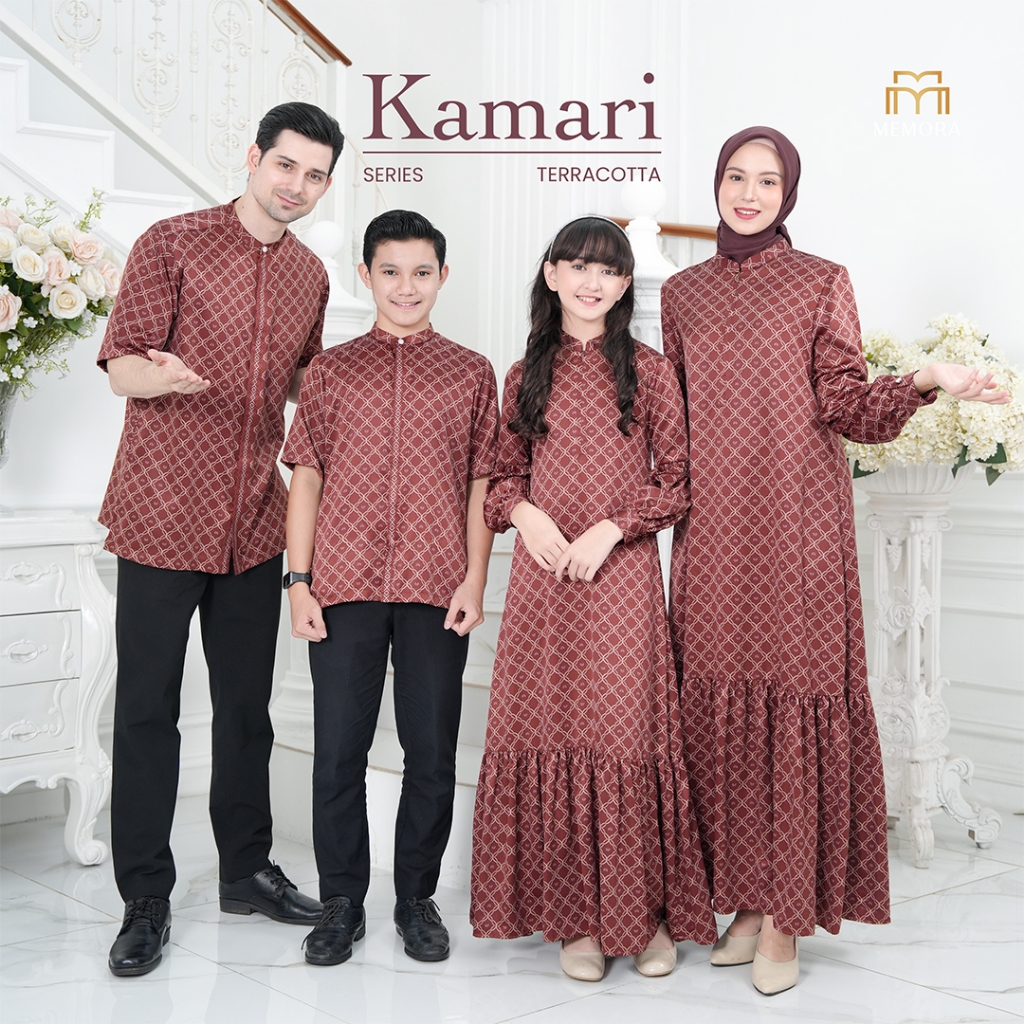 [SARIMBIT 50] Baju Sarimbit Lebaran 2026 Series KAMARI TERACOTTA By Memora - Baju Couple Pasangan Le