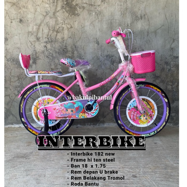 Sepeda Anak Cewek Keranjang Mini ring 18 Interbike
