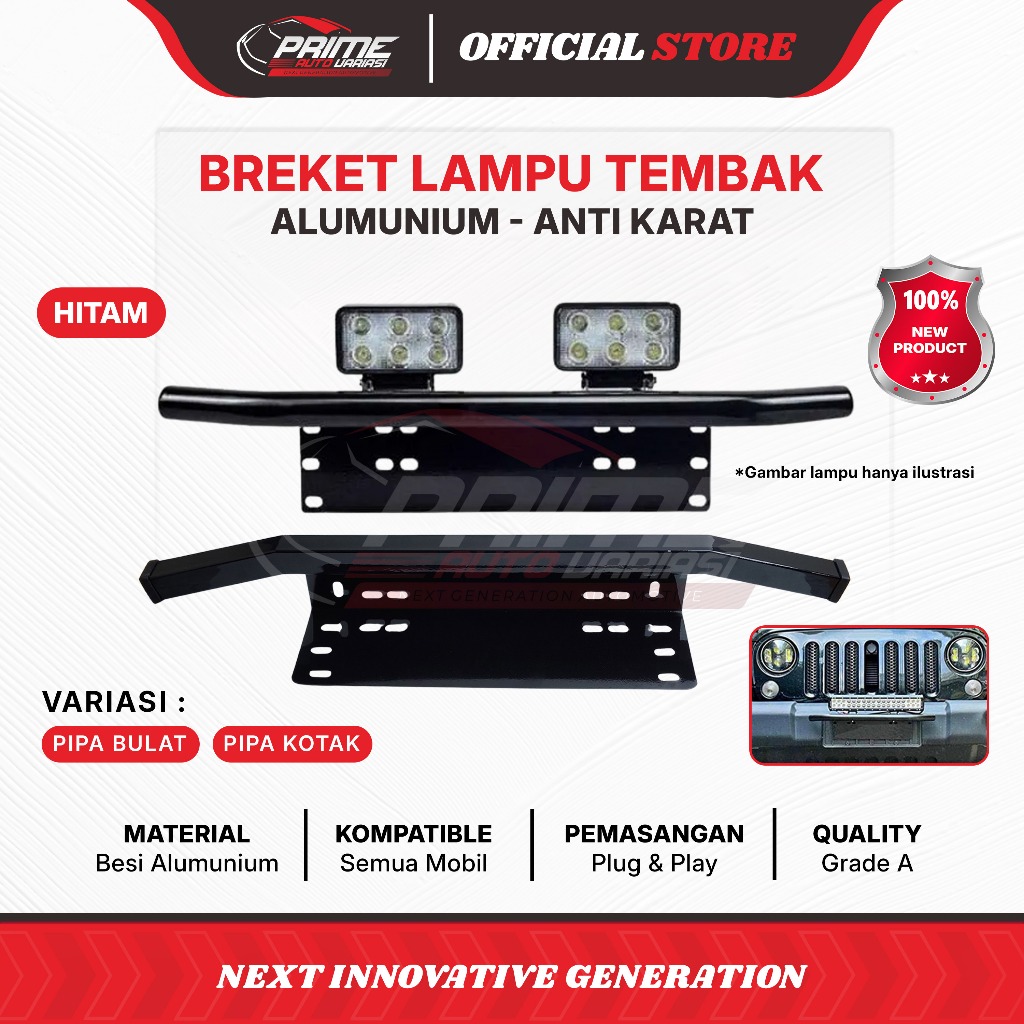Breket Lampu Tembak Bumper Bracket Lampu Tembak Sorot Bumper Diplat Nomor Mobil