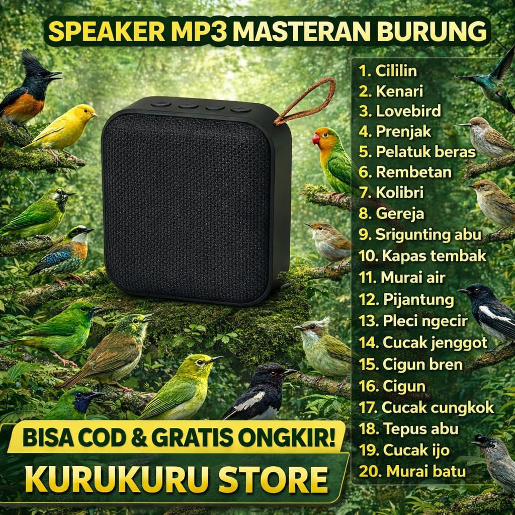 SPEAKER MP3 MASTERAN BURUNG BISA REQUEST ISINYA JAMINANHARGA TERMURAH