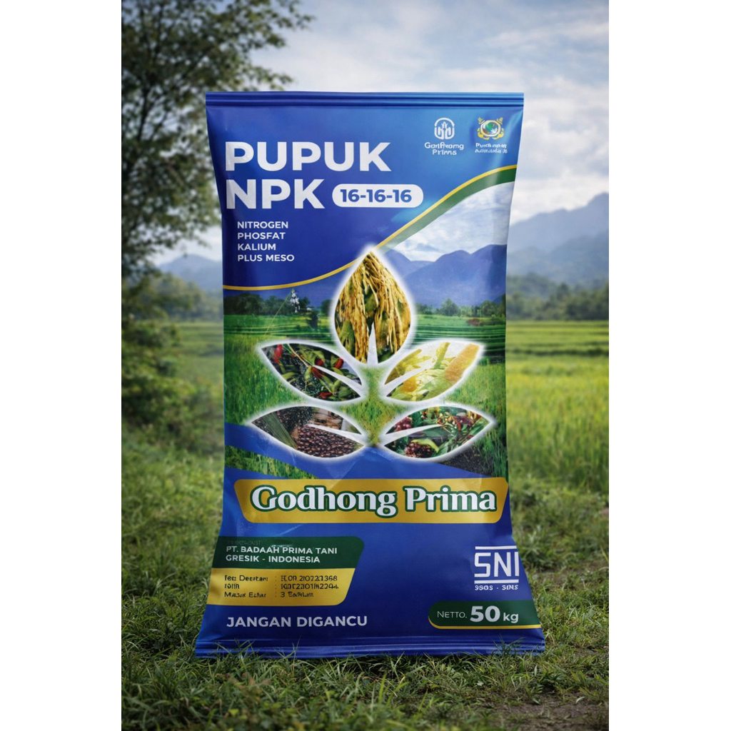 Pupuk godhong prima kemasan baru npk 16-16-16 50kg