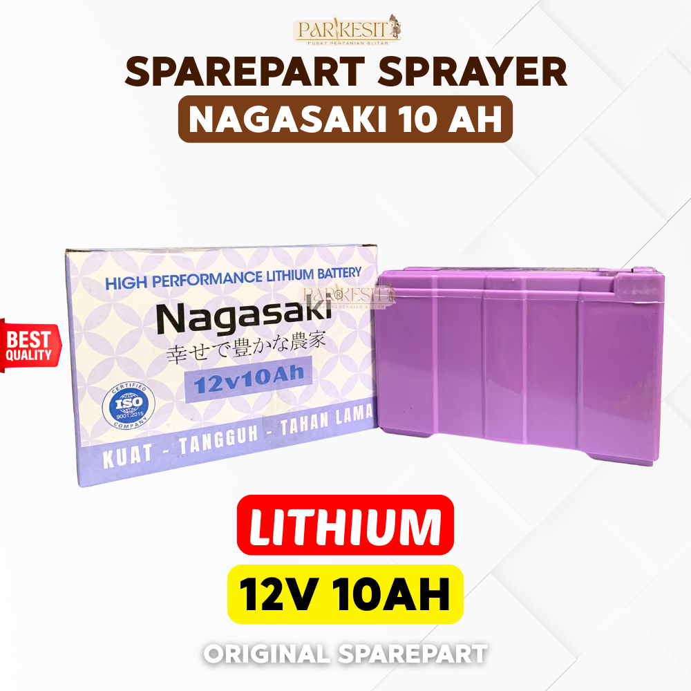 Baterai Aki Kering Accu Nagasaki Sprayer Elektrik 12V 8Ah | 9Ah | 10Ah Lithium