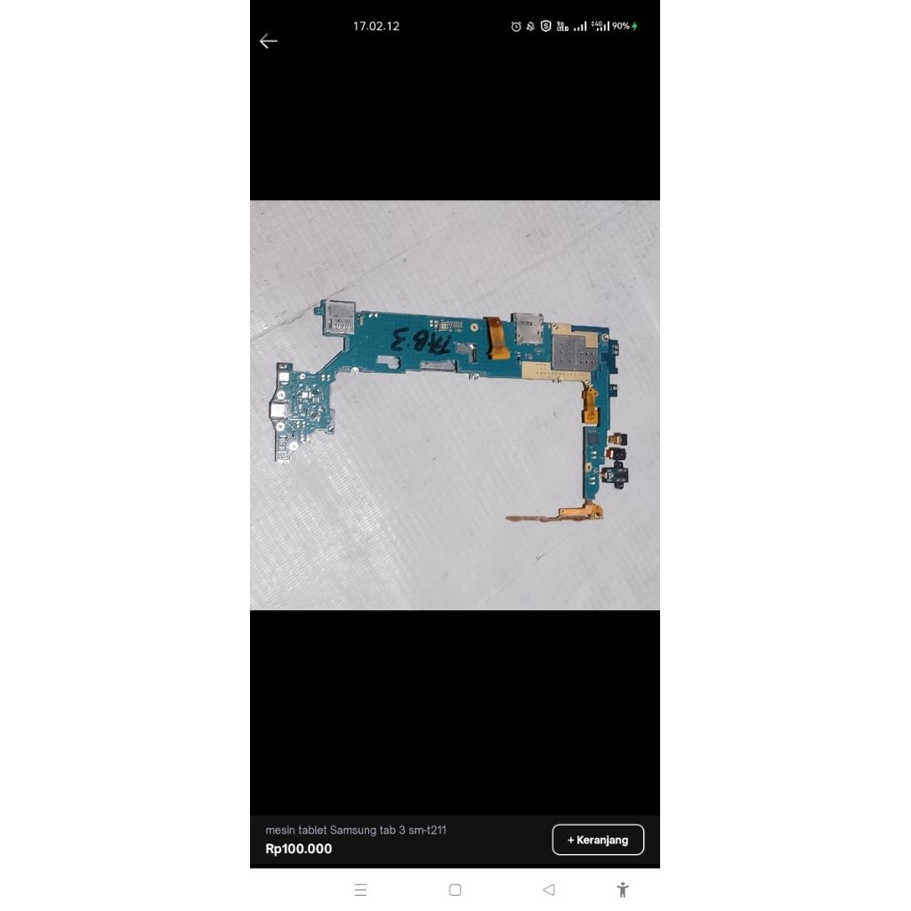 mesin tab 3 Samsung sm-t211 mesinnya hidup