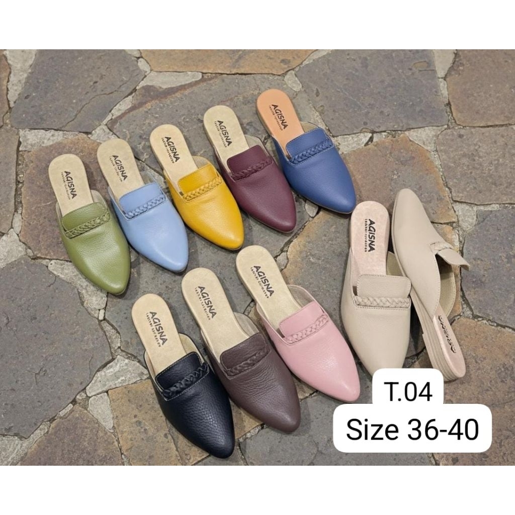 SANDAL SEPATU WANITA TUTONG AGISNA 9 KULIT SAPI ASLI
