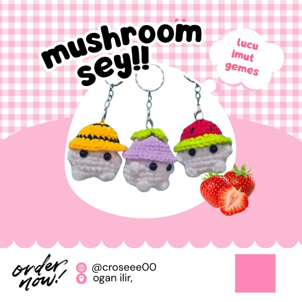 Amigurumi Jamur Handmade | Boneka Rajut Lucu