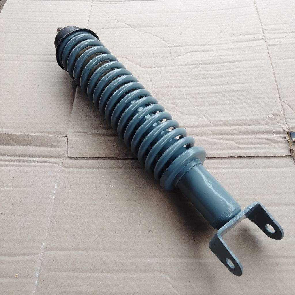 SHOCKBREAKER BELAKANG UNTUK MOTOR VESPA PX EXCEL WARNA ABU-ABU ORIGINAL BEKAS COPOTAN SECOND