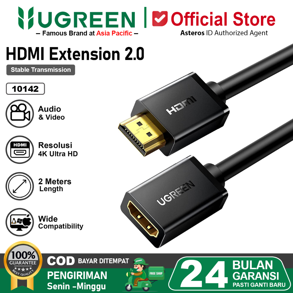 UGREEN Kabel HDMI Extension 4K Perpanjangan HDMI Male To Female 10142